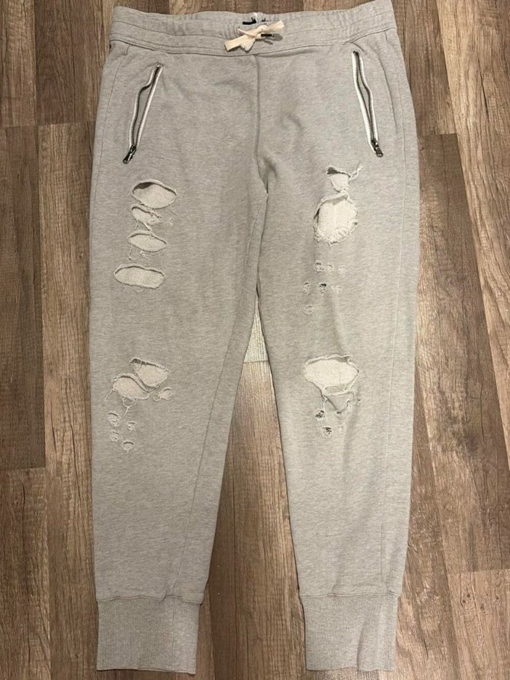 Hudson Jeans Gray Distressed Joggers